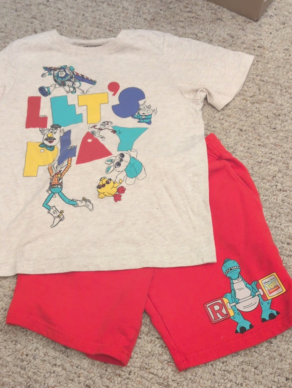 Toy Story 2 Piece Shorts Set Size 7 Kids Disney